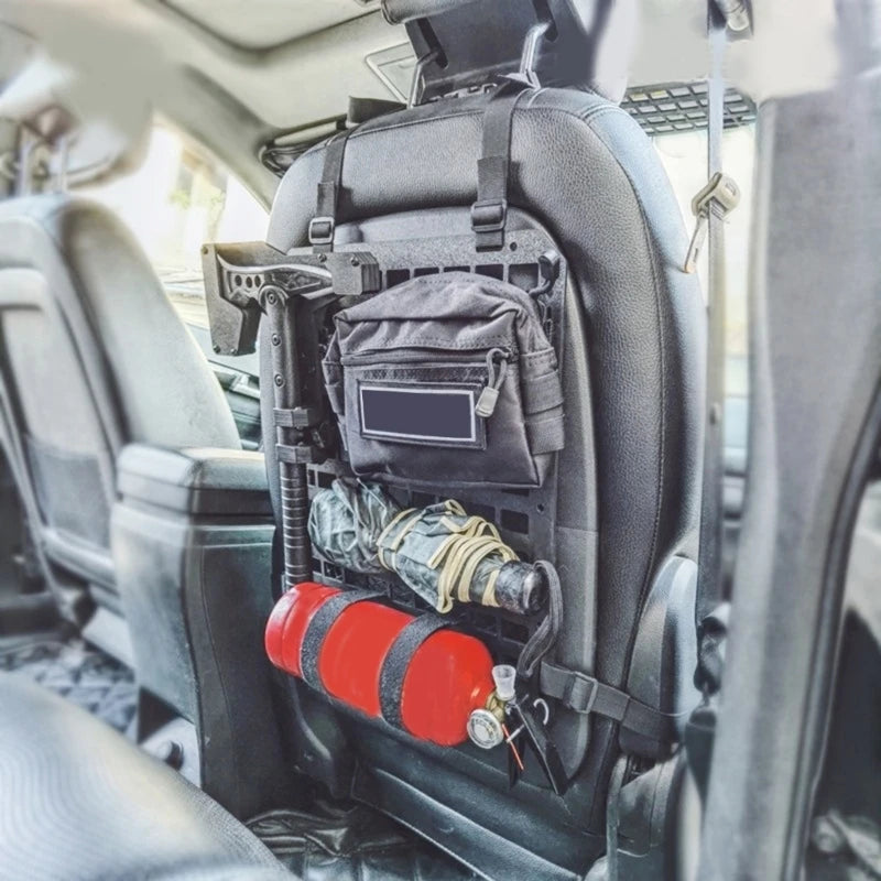 Tactically Car Back Organizers Rigid Molles Panel for Vehicles Truck Mount Rack Panel Tactically Gear Plate Durable