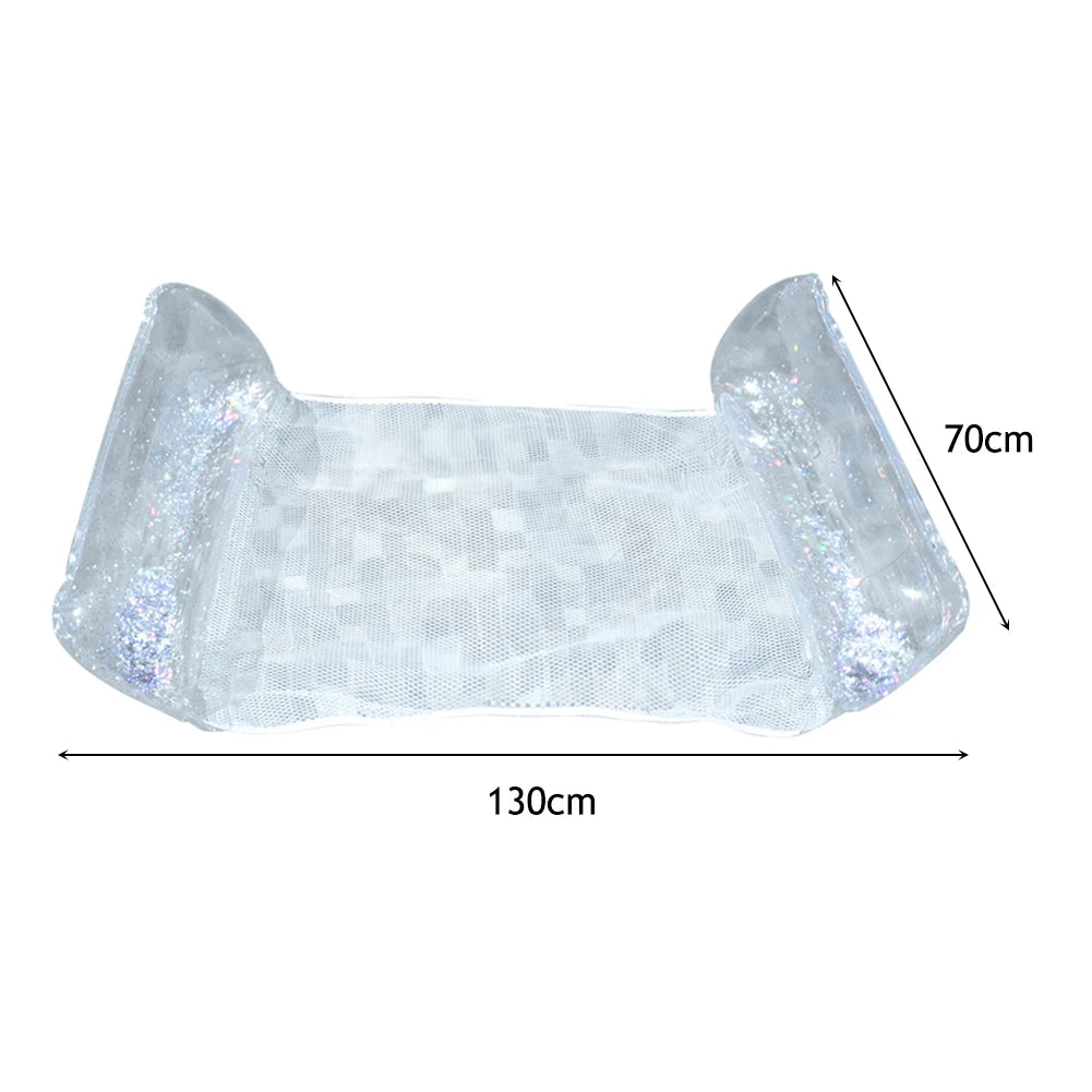 PVC Water Hammock Recliner Inflatable Floating Swimming Mattress Sea Swimming Ring Pool Party Toy Lounge Bed For Swimming