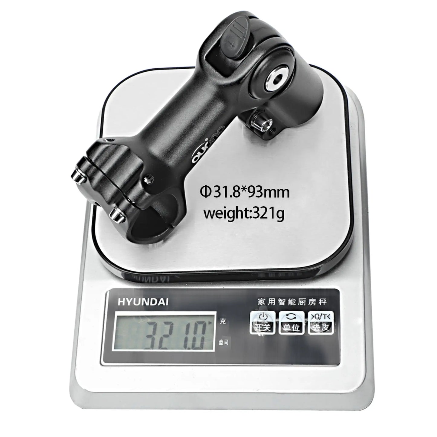 OUO MTB Adjustable Stem MTB Power Bike Table 90-180 Degree Bicycle Handlebar Extender 25.4/31.8mm Down Stem Extension Dual Lock