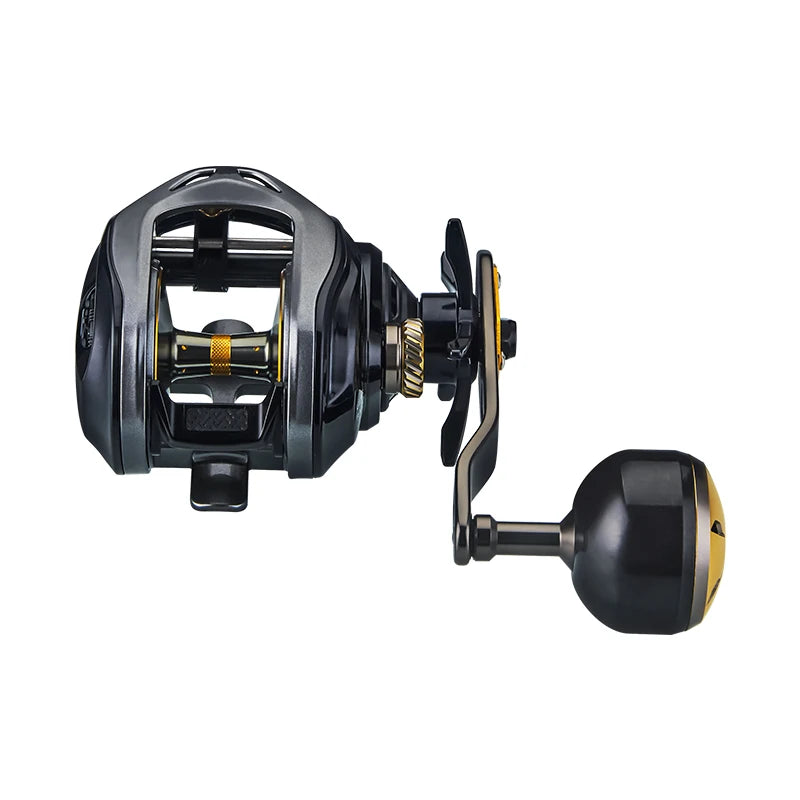 Baitcaster Fishing Reel Extended Handle 7.2:1 Gear Ratio 16KG Max Drag 6+1BB For Bass Freshwater Saltwater Baitcasting Reel