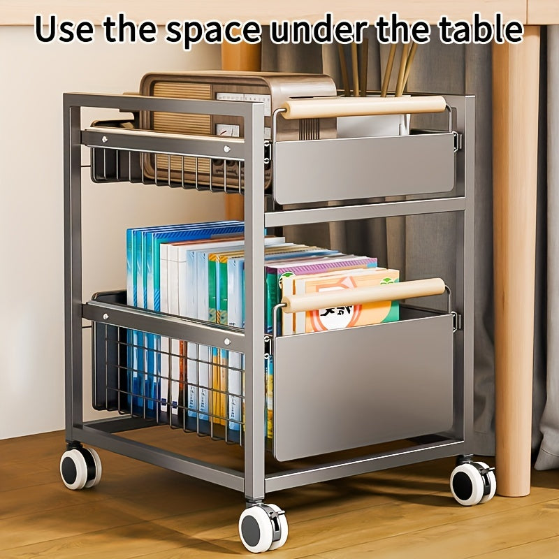 Mobile Book Bag Storage Rack Trolley-3