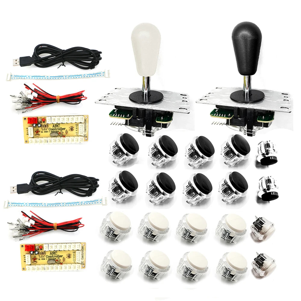 Arcade Game Diy Joystick Clear Push Button Zero Delay Usb Board Controller For PC Raspberry Pi Mame Neo Geo Copy SANWA Kit