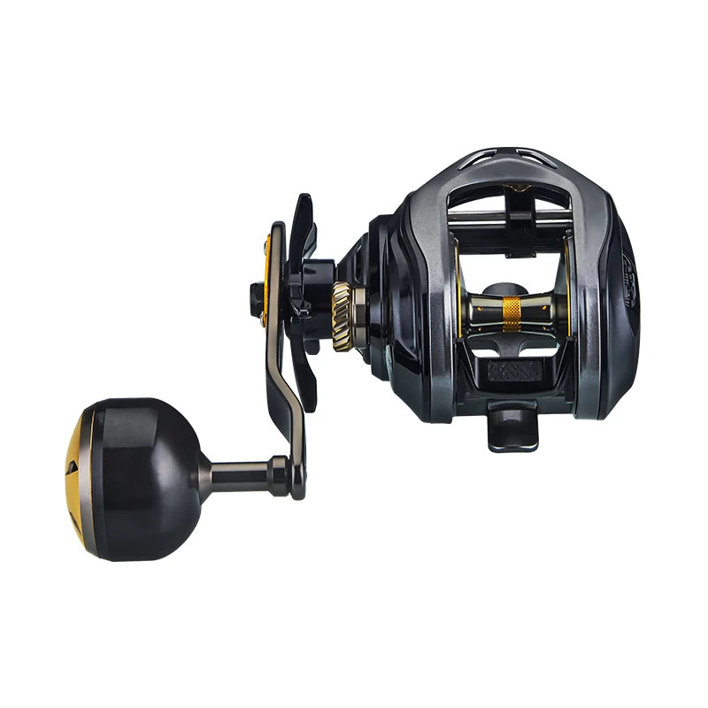 Baitcaster Fishing Reel Extended Handle 7.2:1 Gear Ratio 16KG Max Drag 6+1BB For Bass Freshwater Saltwater Baitcasting Reel