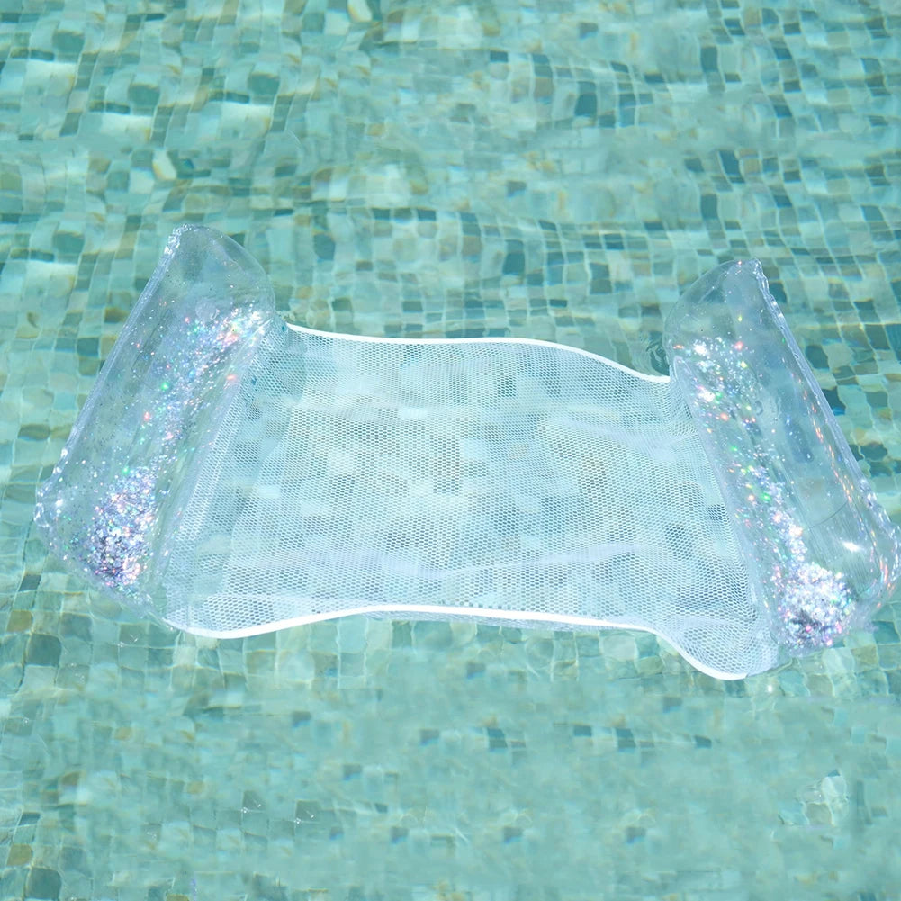 PVC Water Hammock Recliner Inflatable Floating Swimming Mattress Sea Swimming Ring Pool Party Toy Lounge Bed For Swimming