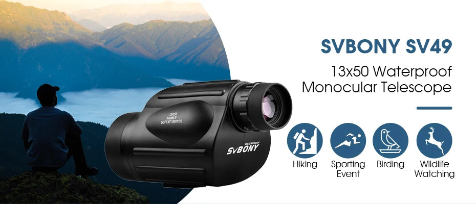 Svbony Telescope SV49 Monocular Powerful Professional Monoculars Waterproof Camping Equipment for Travel And Hunting