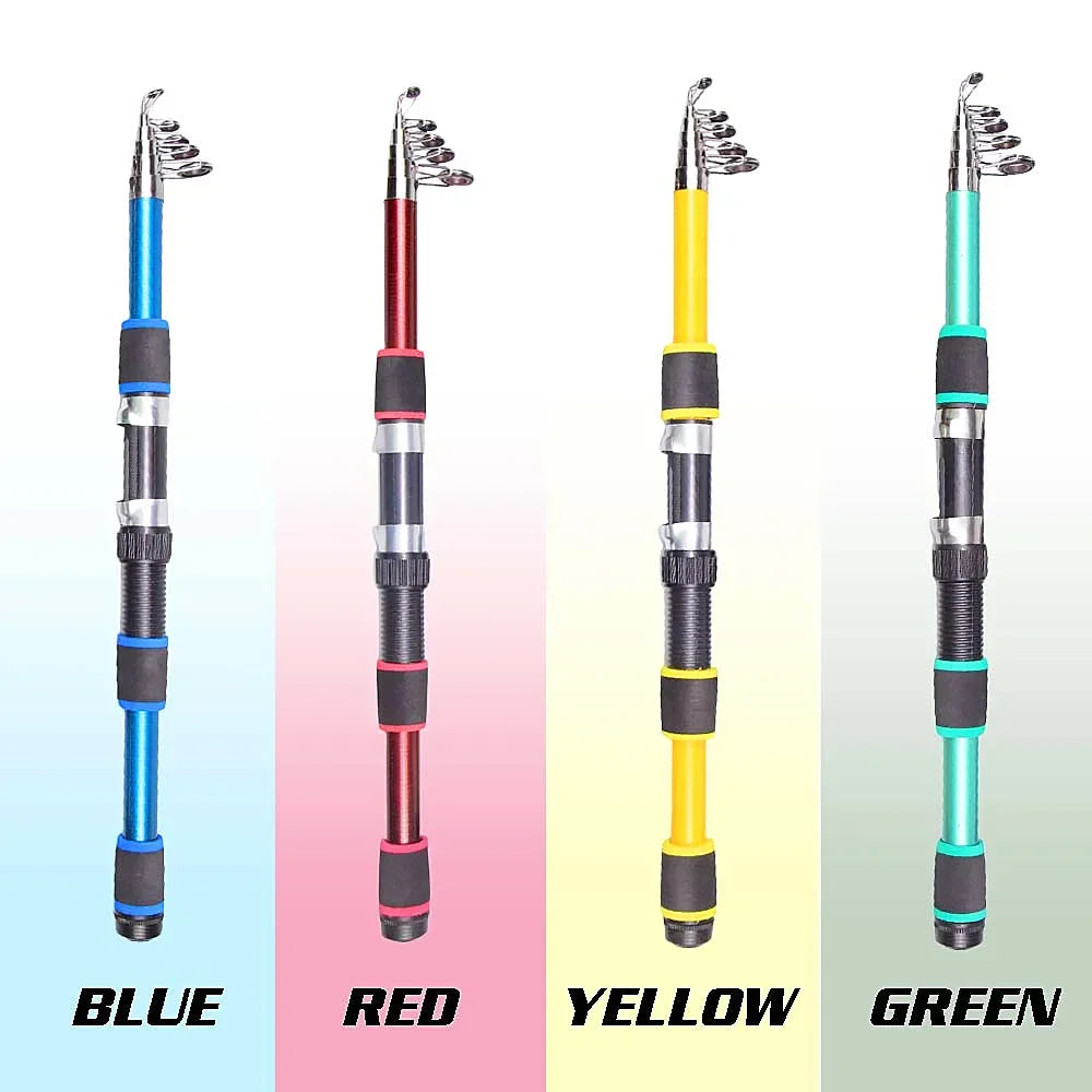 Santa King Fishing Rod Reel Combo-  Fishing Full Kits With Telescopic Fishing Rod And Spinning Reel Baits Hooks Travel Pole Set