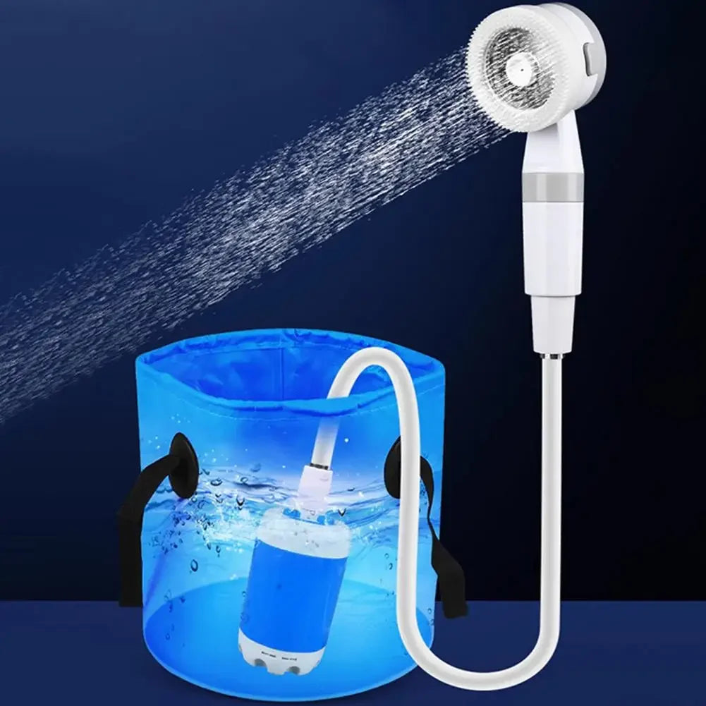 Portable Outdoor Shower Camping Rechargeable Electric Shower with Digital Display Pump