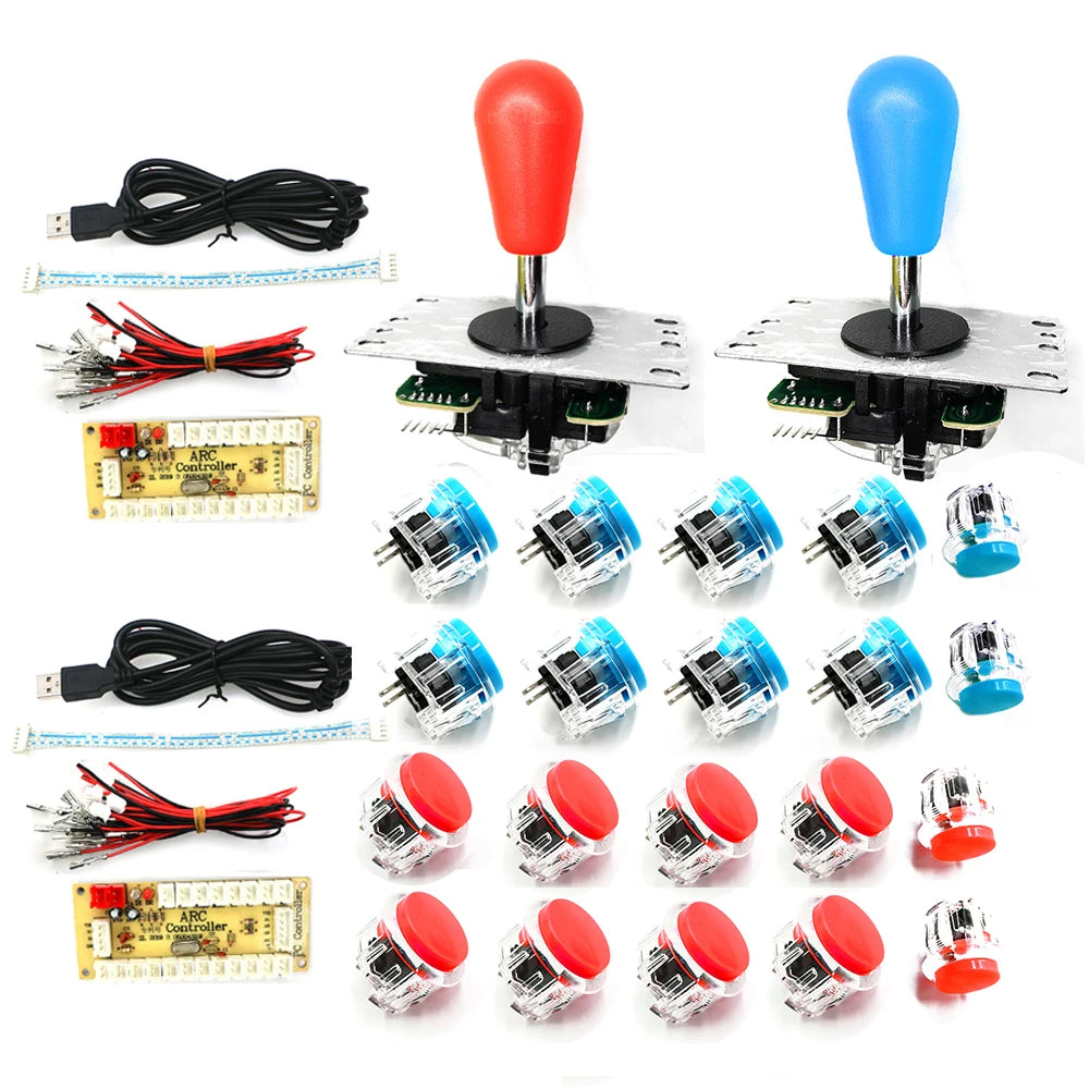 Arcade Game Diy Joystick Clear Push Button Zero Delay Usb Board Controller For PC Raspberry Pi Mame Neo Geo Copy SANWA Kit