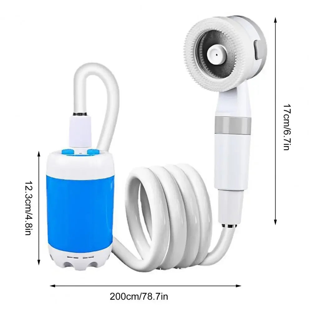 Portable Outdoor Shower Camping Rechargeable Electric Shower with Digital Display Pump