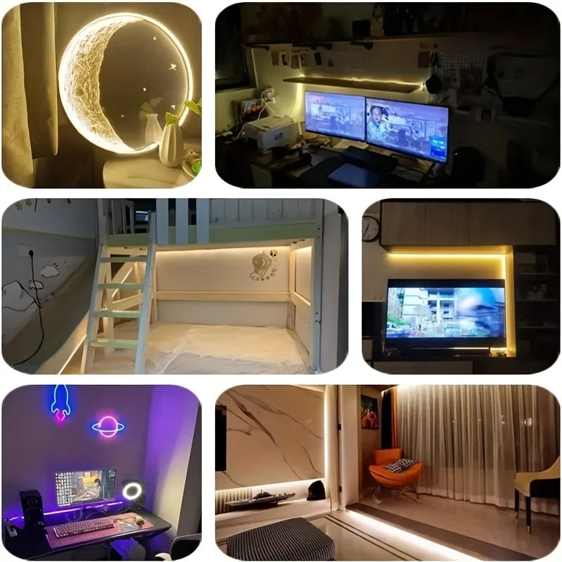 Neon LED Light Strip Smart Touch Sensor Switch Dimmable Neon Sign Flexible Led Ribbon Waterproof Rope Tube Lamp Backlight Decor