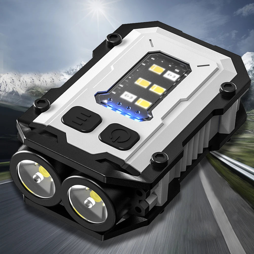 Super Bright Torch 300mAh Portable Keychain Light Power Display Emergency Work Light Multifunctional for Camping Fishing Walking