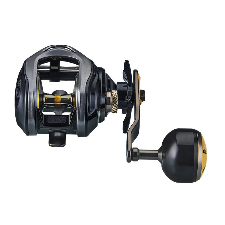 Baitcaster Fishing Reel Extended Handle 7.2:1 Gear Ratio 16KG Max Drag 6+1BB For Bass Freshwater Saltwater Baitcasting Reel