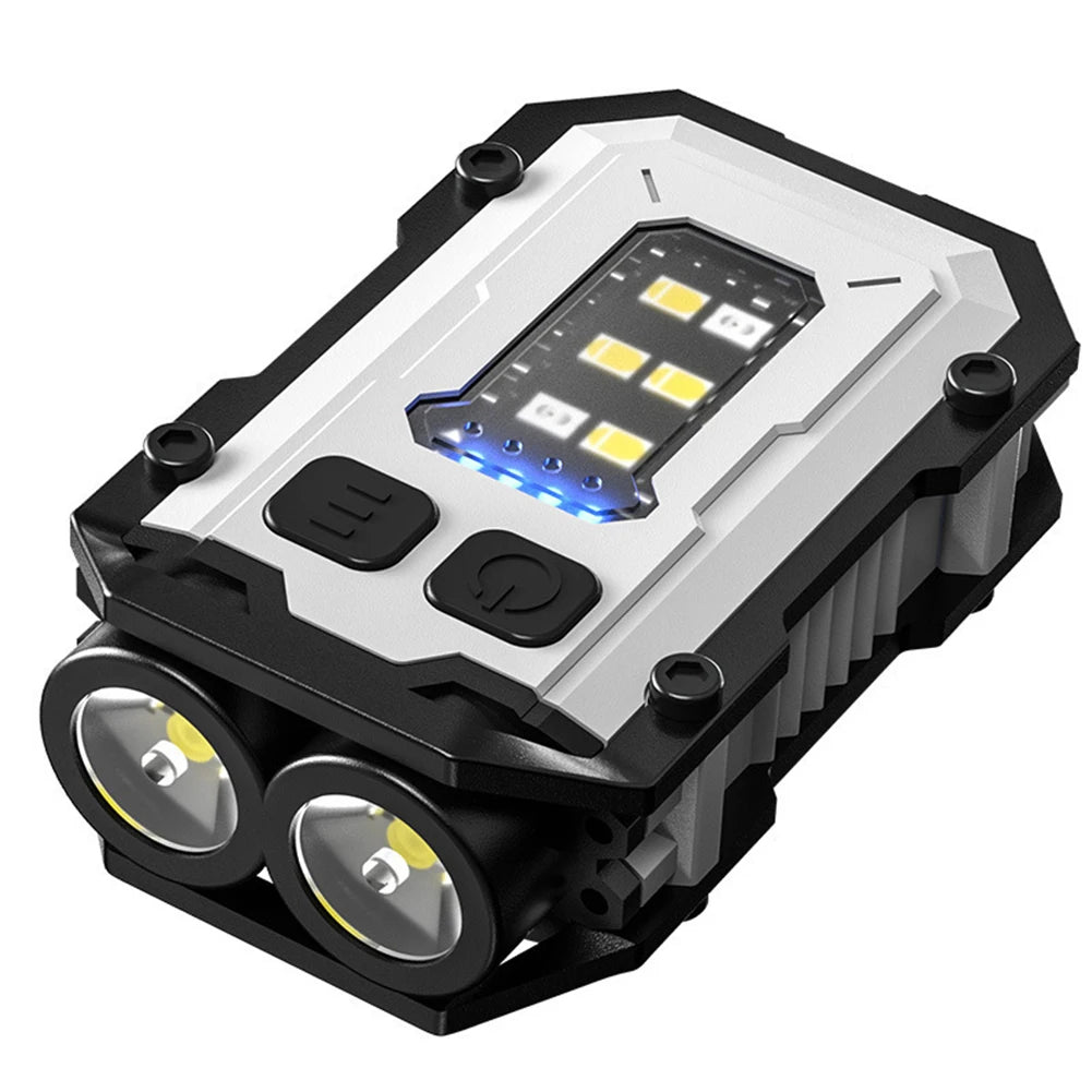 Super Bright Torch 300mAh Portable Keychain Light Power Display Emergency Work Light Multifunctional for Camping Fishing Walking