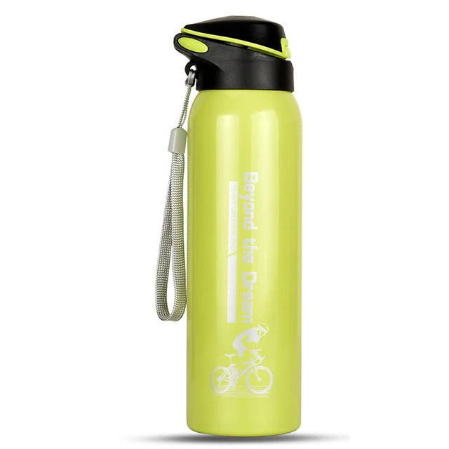 500ML Outdoor Sport Bicycle Water Bottle Vacuum Stainless Steel Cycling Water Cup Thermo Drink Mug Travel Cycling Equipment