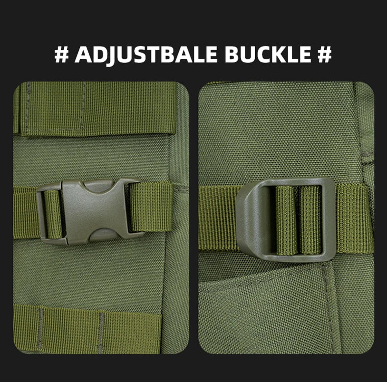 Tactical Fishing Backpack Tackle Bag with Rod Holders Fish Equipment Storage Molle Camping Hiking Outdoor Multifunctional Bag