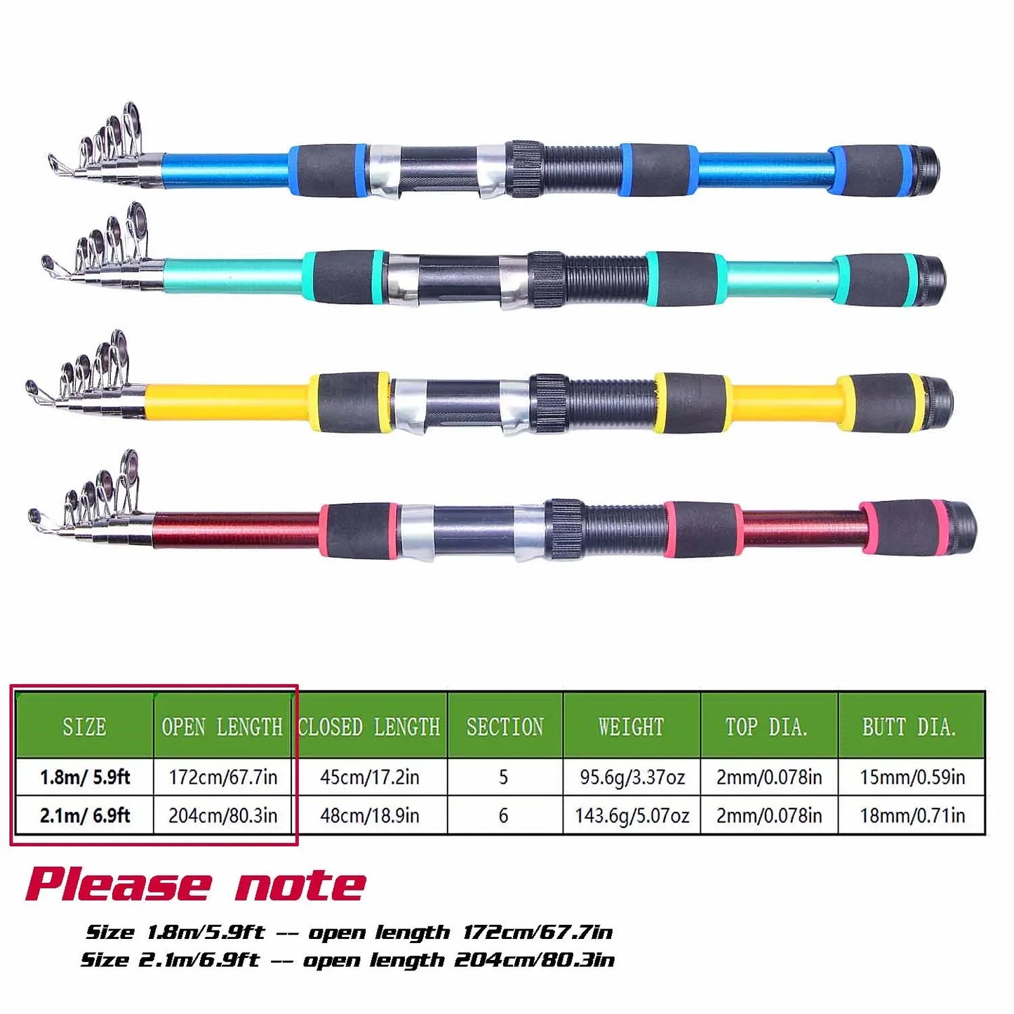 Santa King Fishing Rod Reel Combo-  Fishing Full Kits With Telescopic Fishing Rod And Spinning Reel Baits Hooks Travel Pole Set