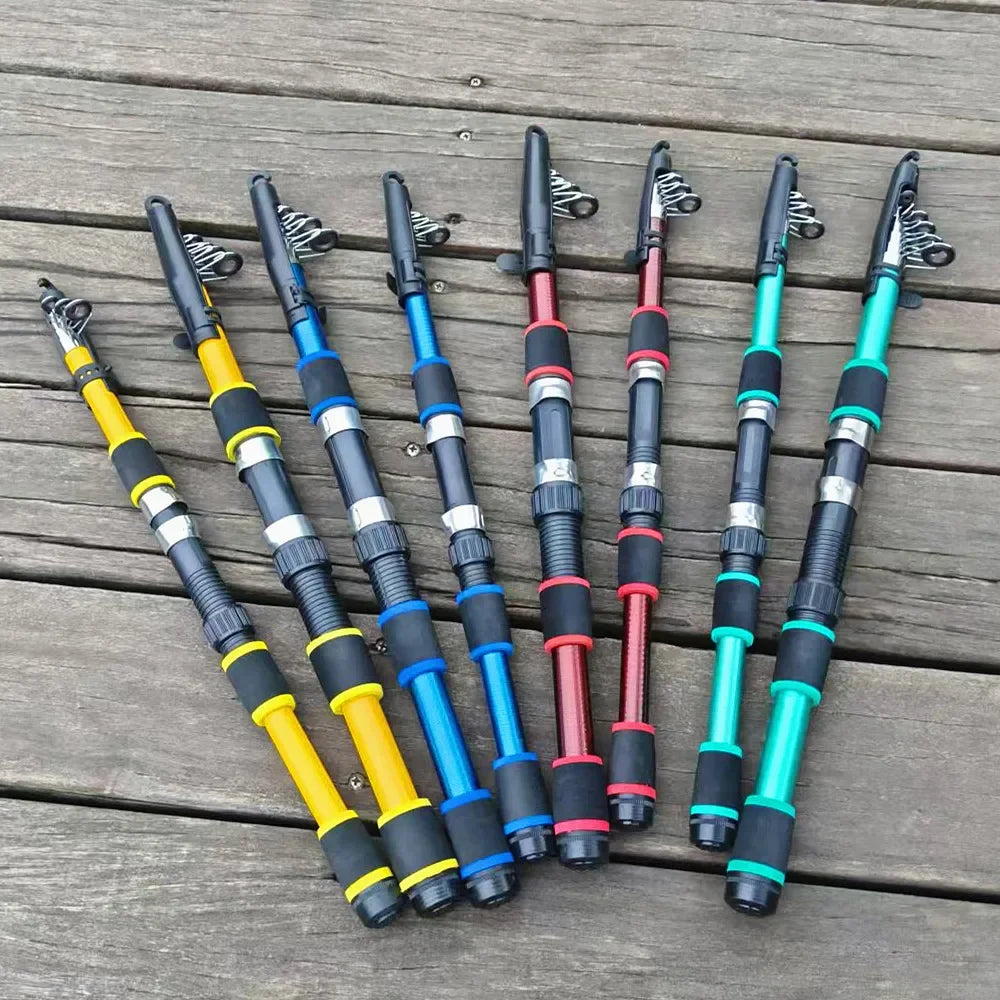 Santa King Fishing Rod Reel Combo-  Fishing Full Kits With Telescopic Fishing Rod And Spinning Reel Baits Hooks Travel Pole Set
