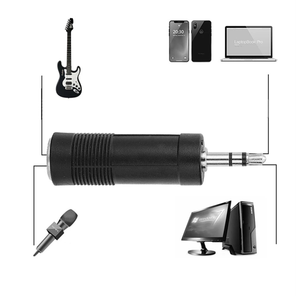 3.5mm Female To 6.35mm Male Stereo Headphone Audio Adaptor Microphone Connector For Pro Audio Applications