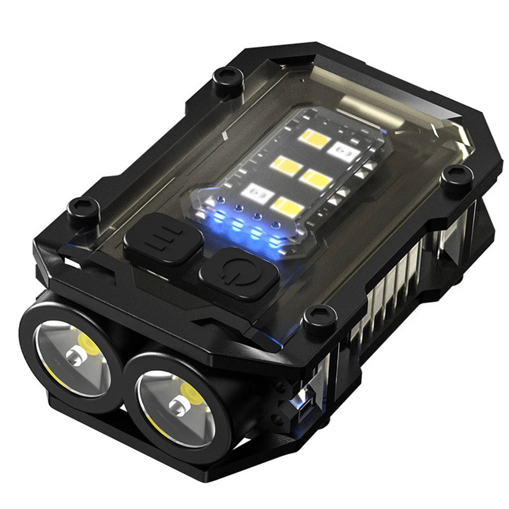 Super Bright Torch 300mAh Portable Keychain Light Power Display Emergency Work Light Multifunctional for Camping Fishing Walking