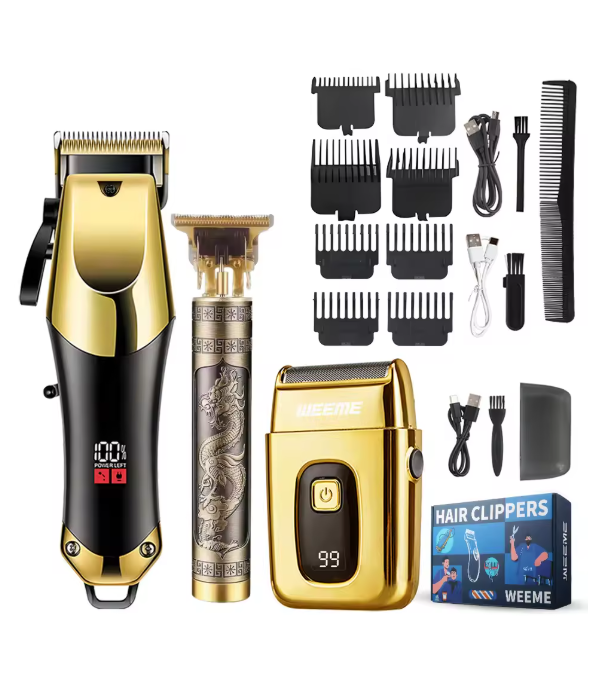 3pcs Men's Electric Hair Clippers Kit-0