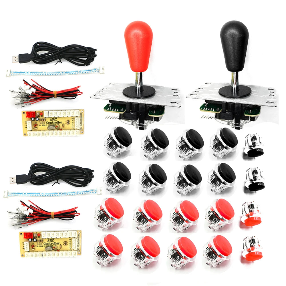 Arcade Game Diy Joystick Clear Push Button Zero Delay Usb Board Controller For PC Raspberry Pi Mame Neo Geo Copy SANWA Kit