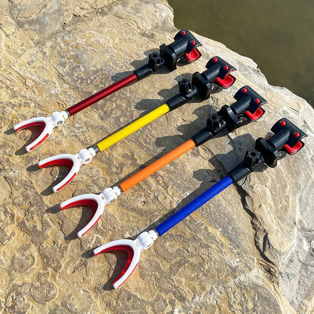 Telescopic Fishing Bracket Rod Holder Fishing Rod Holder Gear Tools Adjustable Wear-resistant Color Fishing Pole Support Stand