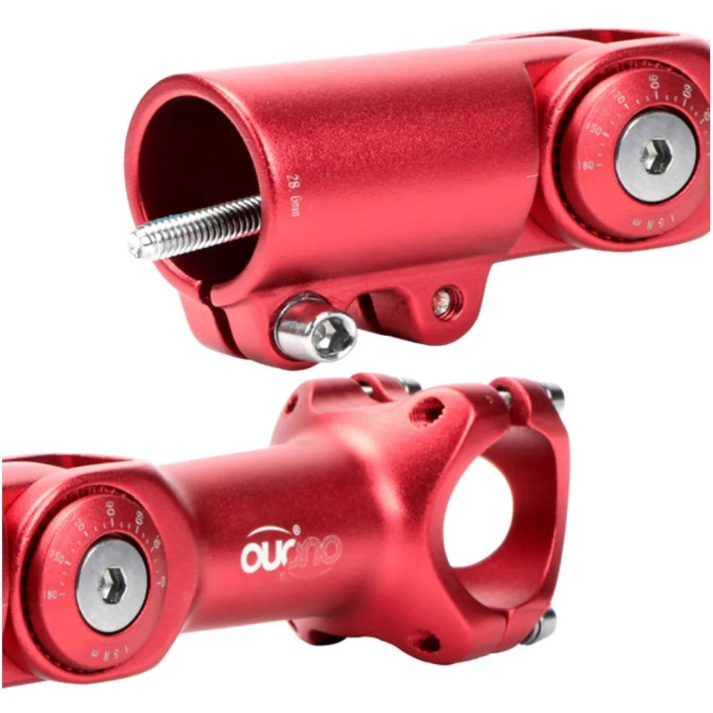 OUO MTB Adjustable Stem MTB Power Bike Table 90-180 Degree Bicycle Handlebar Extender 25.4/31.8mm Down Stem Extension Dual Lock
