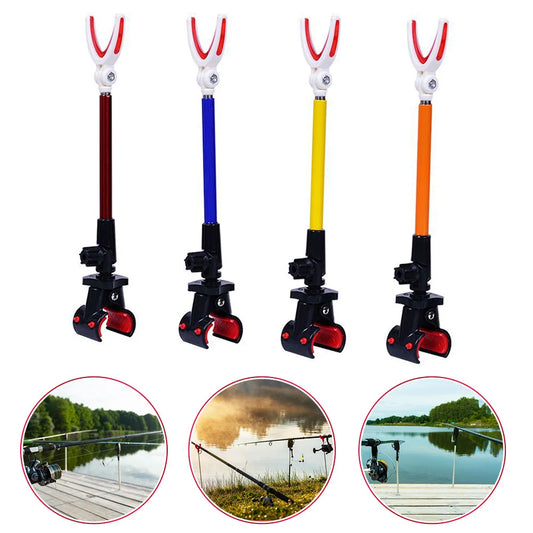Telescopic Fishing Bracket Rod Holder Fishing Rod Holder Gear Tools Adjustable Wear-resistant Color Fishing Pole Support Stand