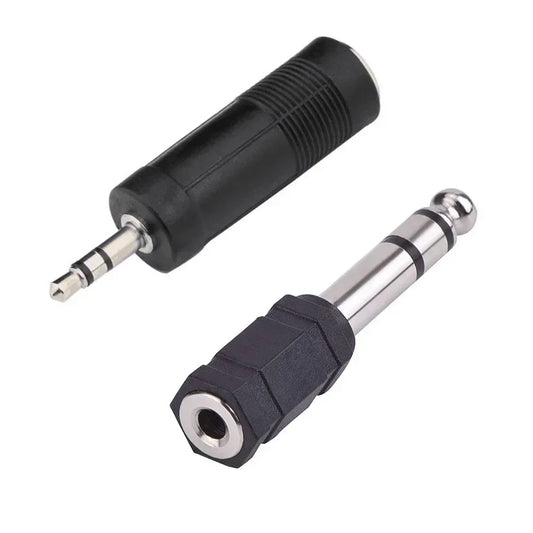 3.5mm Female To 6.35mm Male Stereo Headphone Audio Adaptor Microphone Connector For Pro Audio Applications