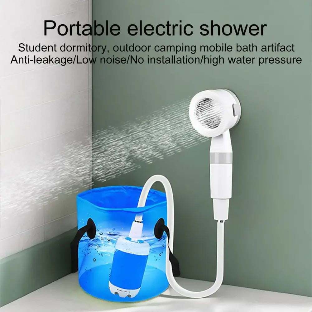 Portable Outdoor Shower Camping Rechargeable Electric Shower with Digital Display Pump