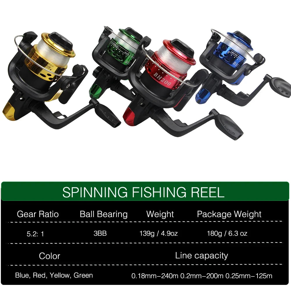 Santa King Fishing Rod Reel Combo-  Fishing Full Kits With Telescopic Fishing Rod And Spinning Reel Baits Hooks Travel Pole Set