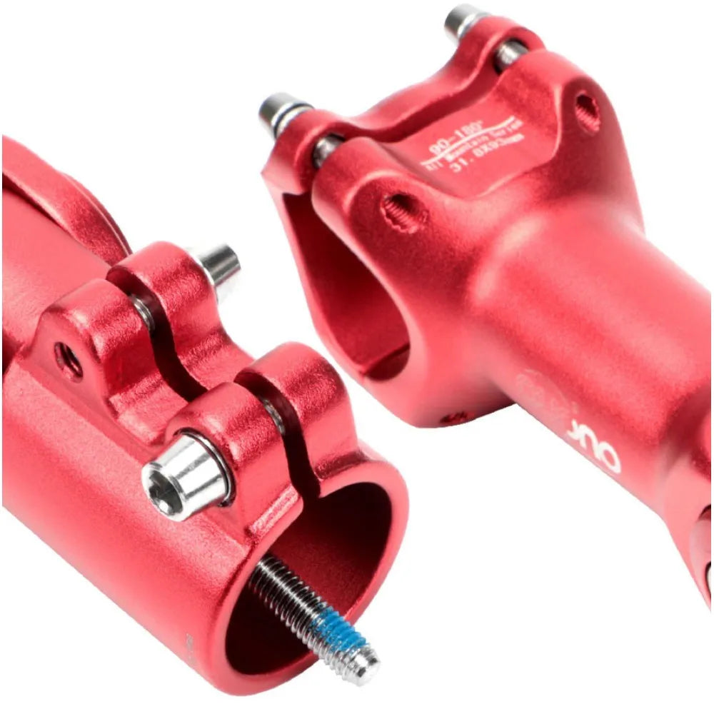 OUO MTB Adjustable Stem MTB Power Bike Table 90-180 Degree Bicycle Handlebar Extender 25.4/31.8mm Down Stem Extension Dual Lock