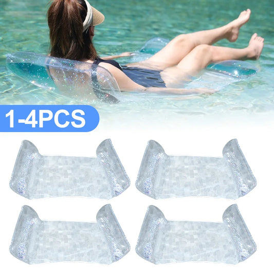 PVC Water Hammock Recliner Inflatable Floating Swimming Mattress Sea Swimming Ring Pool Party Toy Lounge Bed For Swimming