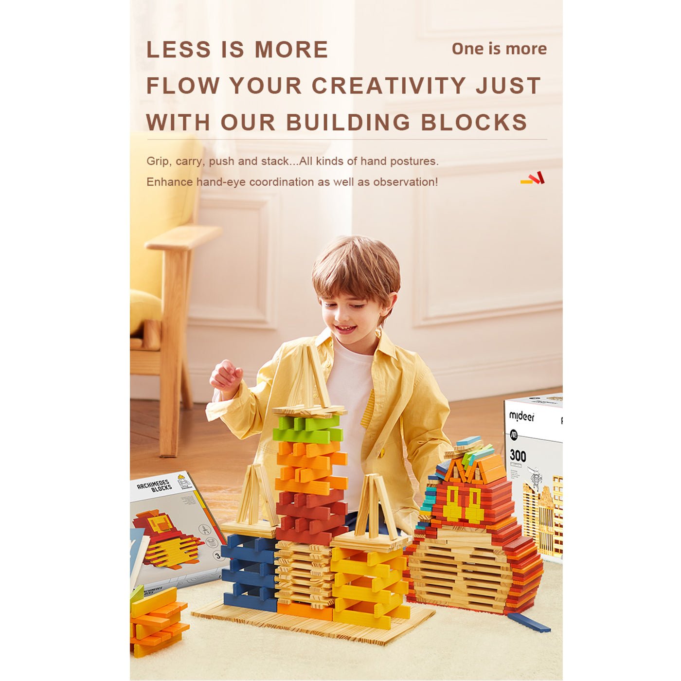 Archimedes Blocks 100pcs Black & White-3
